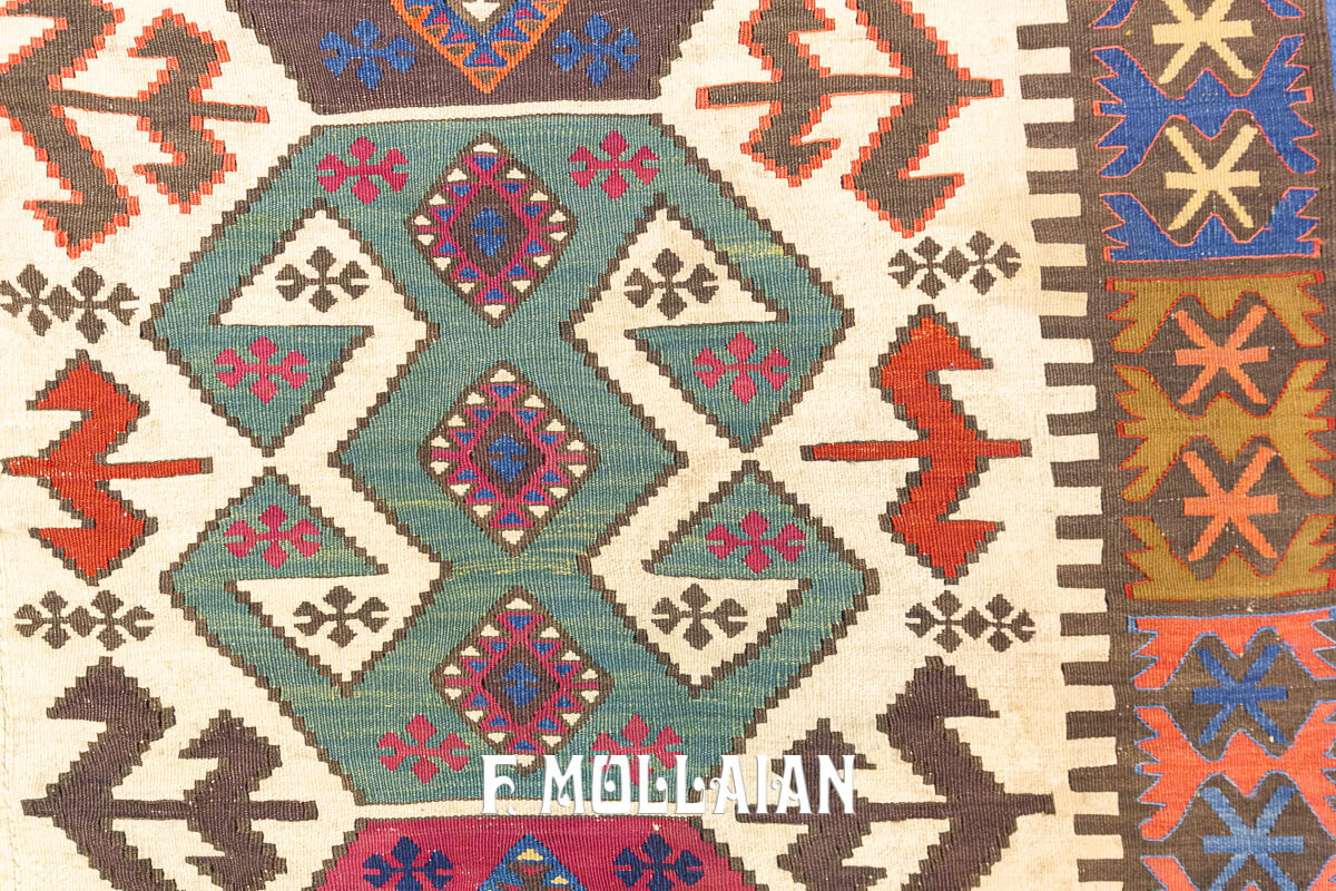 Kilim Rug Anatolian Geometric Design n°:781871